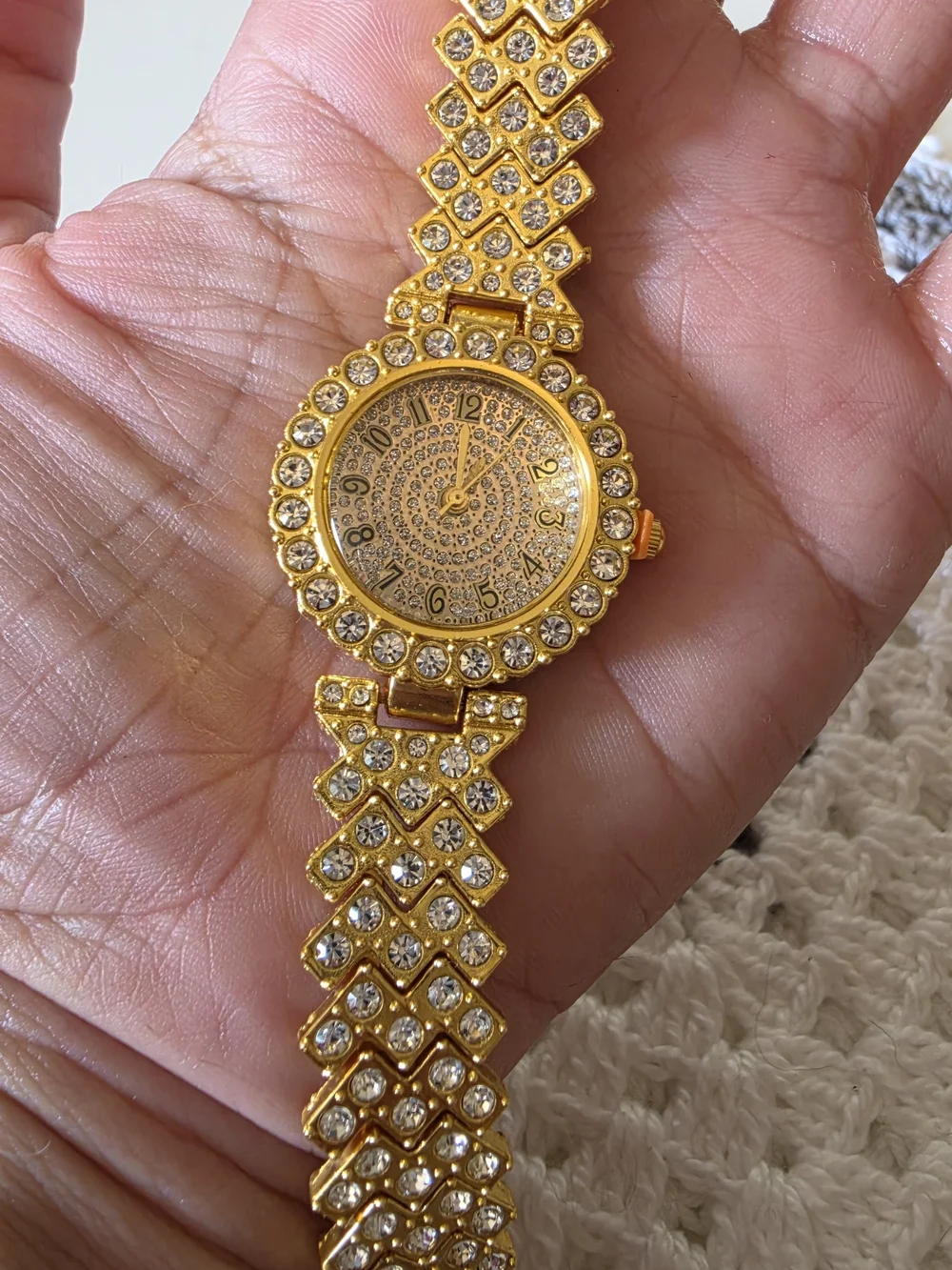 Gold-tone Crystal Bracelet Watch - Women Accessories